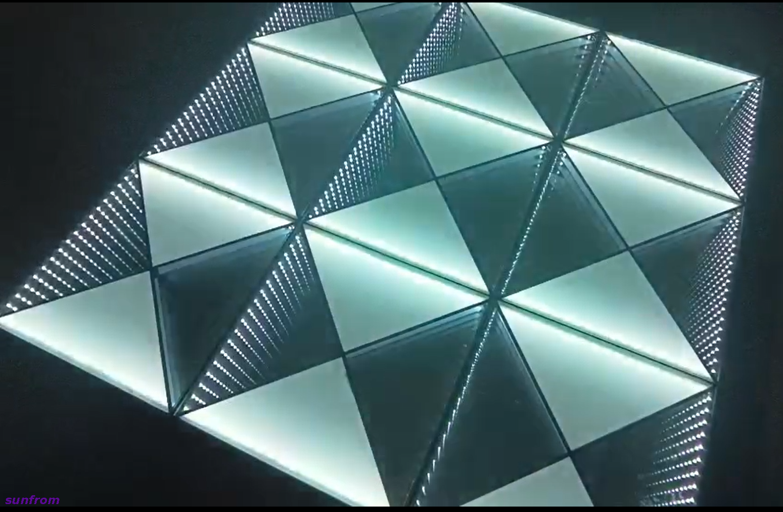 Infinity Mirror LED dos en uno, luz para pista de baile, piso para escenario