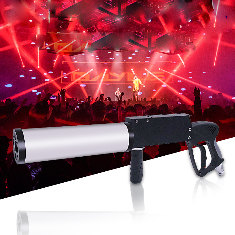 Pistola Led de mano para Dj de efectos especiales, máquina de chorro Rgb, pistola de columna de Gas antiniebla de CO2 para escenario