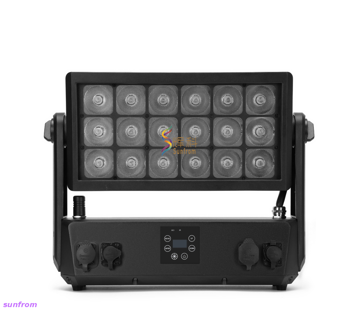 18 luces de batería impermeables IP65 DMX512.