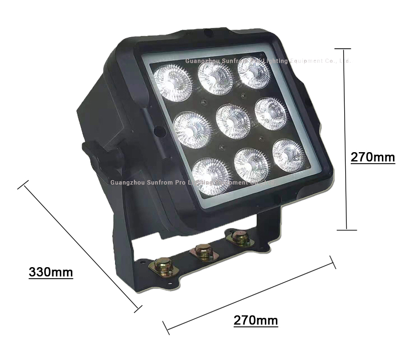 Luz par LED de equipo de iluminación de escenario de aluminio fundido a presión de alta calidad