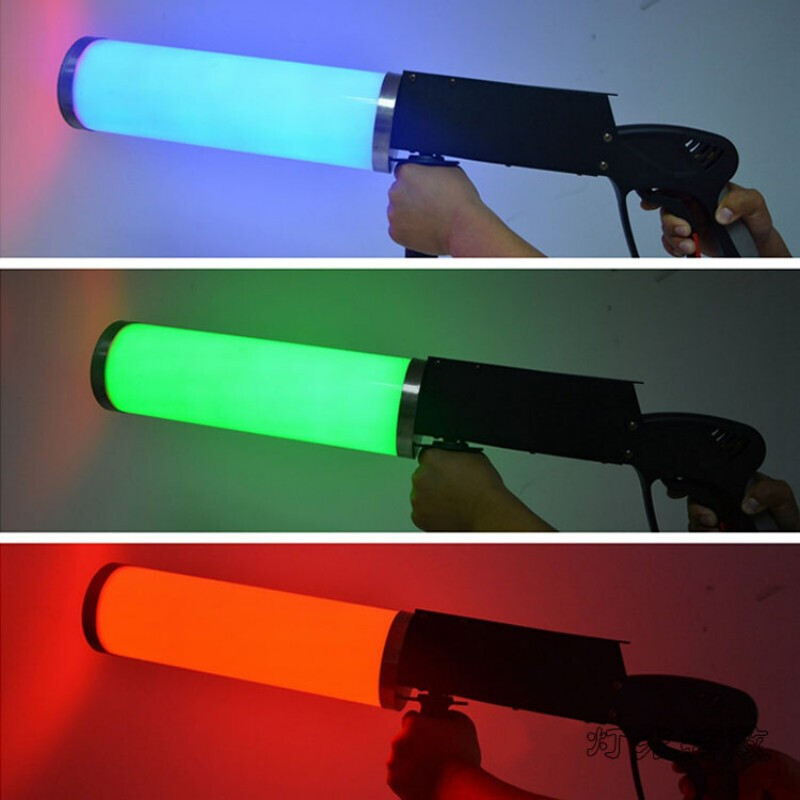 Pistola Led de mano para Dj de efectos especiales, máquina de chorro Rgb, pistola de columna de Gas antiniebla de CO2 para escenario