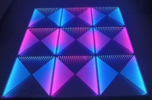 Infinity Mirror LED dos en uno, luz para pista de baile, piso para escenario